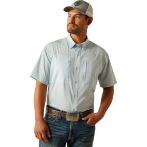 imageAriat Mens Taupe Grey Venttek Short Sleeve ShirtPapyrus