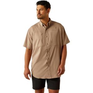 imageAriat Mens Taupe Grey Venttek Short Sleeve ShirtTaupe Grey