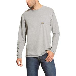 imageAriat Mens REBAR Long Sleeve CrewHeather Grey