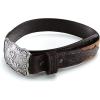imageARIAT Boys Rectangle Rope Edge Shield Buckle Embossed Belt Little KidsBig KidsBrown