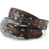 imageARIAT Girls Rhinestone Cross Conchos Faux Crocodile BeltBrown
