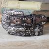imageARIAT Girls Rhinestone Cross Conchos Faux Crocodile BeltBrown
