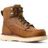 imageAriat Mens Rebar Wedge Moc Toe 6quot Waterproof Composite Toe Work BootDistressed Brown