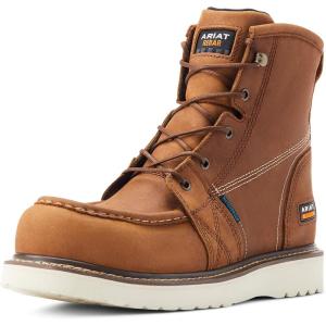 imageAriat Mens Rebar Wedge Moc Toe 6quot Waterproof Composite Toe Work BootAged Honey