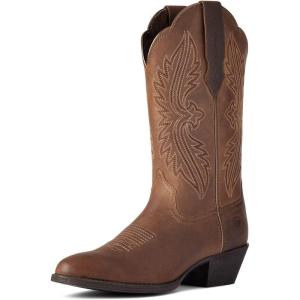 imageAriat Womens Heritage R Toe StretchFit Western BootDistressed Brown