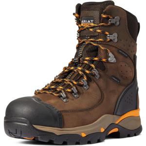 imageAriat Mens Endeavor 8quot Waterproof Carbon Toe Work BootChocolate Brown