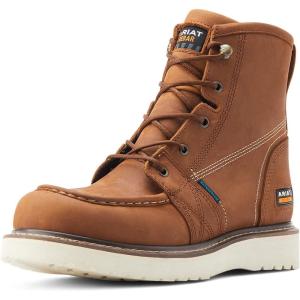 imageAriat Mens Rebar Wedge Moc Toe 6quot Waterproof Work BootAged Honey