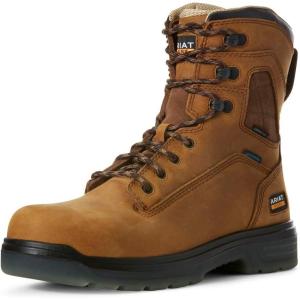 imageAriat Mens Turbo 8quot Waterproof Carbon Toe Work BootRich Brown