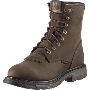imageAriat Mens Workhog 8quot Waterproof Work BootOiled Dark Brown