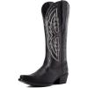 imageAriat Womens Heritage X Toe Elastic Wide Calf Western BootBrown Bomber