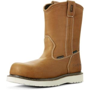 imageAriat Mens Rebar Wedge Pullon Waterproof Composite Toe Work BootGolden Grizzly