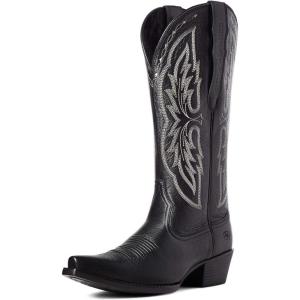 imageAriat Womens Heritage X Toe Elastic Wide Calf Western BootBrown Bomber