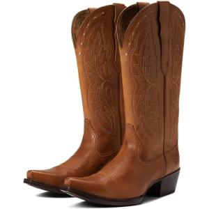 imageAriat Womens Heritage X Toe Elastic Wide Calf Western BootTreasured Tan