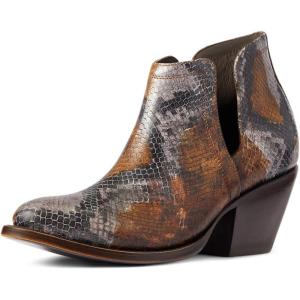 imageARIAT Womens Dixon R Toe Western BootBrown Snake Print