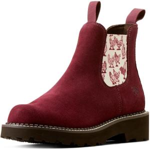 imageAriat Womens Fatbaby Twin Gore Western BootHenhouseBurgundy Suede