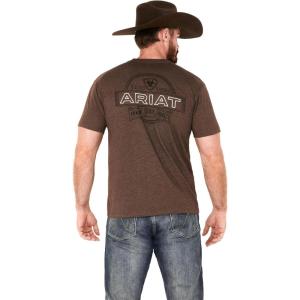 imageAriat Mens Graphic TShirtBrown HeatherOutline Circle