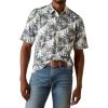 imageARIAT Mens All Over Print PoloWhite Tropical