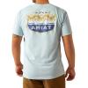 imageARIAT Mens Ogden Valley Badge TeeLight Blue