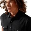 imageARIAT Mens Retro Western Snap PoloBlack