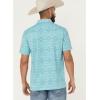 imageARIAT Mens Retro Western Snap PoloLight Blue Southwest