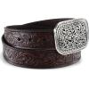 imageARIAT Womens Rhinestones Embossed Leather BeltBrown