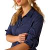 imageARIAT Womens Zephyr Stripe Venttek ShirtBlack Iris