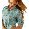 imageARIAT Womens Zephyr Stripe Venttek ShirtBlue Paisley Floral