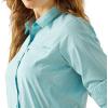 imageARIAT Womens Zephyr Stripe Venttek ShirtPeacock Blue Check