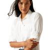 imageARIAT Womens Zephyr Stripe Venttek ShirtWhite
