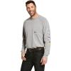 imageARIAT Mens Rebar Cotton Strong Graphic TShirtHeather Grey