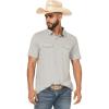 imageARIAT Mens Retro Western Snap PoloLight Grey Heather