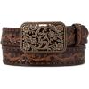 imageARIAT Womens Rhinestones Embossed Leather BeltChocolate