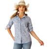 imageARIAT Womens Zephyr Stripe Venttek ShirtBlake Leopard Print