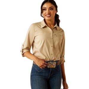 imageARIAT Womens Zephyr Stripe Venttek ShirtWhite Pepper