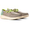 imageARIAT Mens Hilo Stretch SneakerSlate Grey MeshLime Green