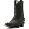 imageARIAT Womens Cate Embroidered Snip Toe Zippered Casual Boots Ankle Low Heel 12quot  WhiteObsidian