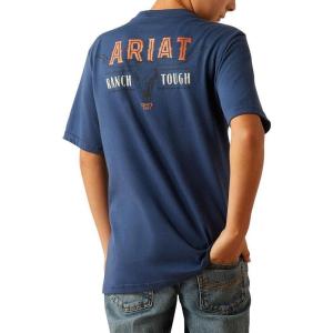 imageARIAT Boys Space Blue Ranch Tough Tee ShirtSpace Blue
