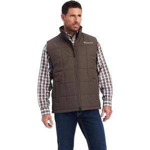 imageARIAT Mens Cruis Insulated Vest Athletic Outerwear Casual Comfort Technology  BrownBanyan Bark