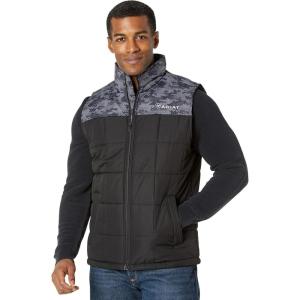 imageARIAT Mens Cruis Insulated Vest Athletic Outerwear Casual Comfort Technology  BrownBlackDigi Camo