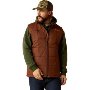 imageARIAT Mens Cruis Insulated Vest Athletic Outerwear Casual Comfort Technology  BrownPotting Soil
