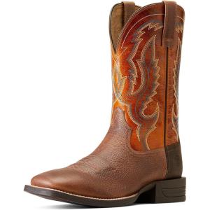 imageAriat Mens Steadfast Western BootWestern BrownFall Orange
