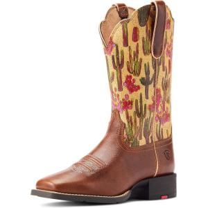 imageAriat Womens Round Up Wide Square Toe Western BootLioness