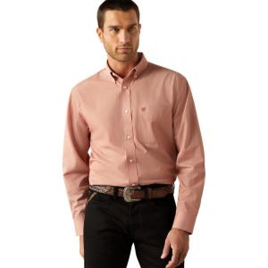 imageARIAT Mens Grey Wrinkle Free Classic ShirtBrick