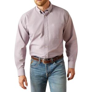 imageARIAT Mens Grey Wrinkle Free Classic ShirtLilac