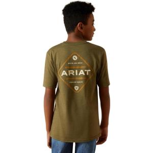 imageARIAT Boys Roped Diamond TShirtMilitary Heather