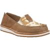 imageAriat Womens Cruiser Embossed Moccasins Flats Casual  BlueAdobeTan and White Hair on