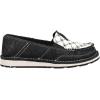 imageAriat Womens Cruiser Embossed Moccasins Flats Casual  BlueBlack Suede EmbossBlack and White Ariat Logo