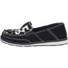 imageAriat Womens Cruiser Embossed Moccasins Flats Casual  BlueBlack SuedeBlack and White Hair on