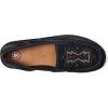 imageAriat Womens Cruiser Embossed Moccasins Flats Casual  BlueBlack SuedeGold Glitter