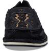imageAriat Womens Cruiser Embossed Moccasins Flats Casual  BlueBlack SuedeGold Glitter